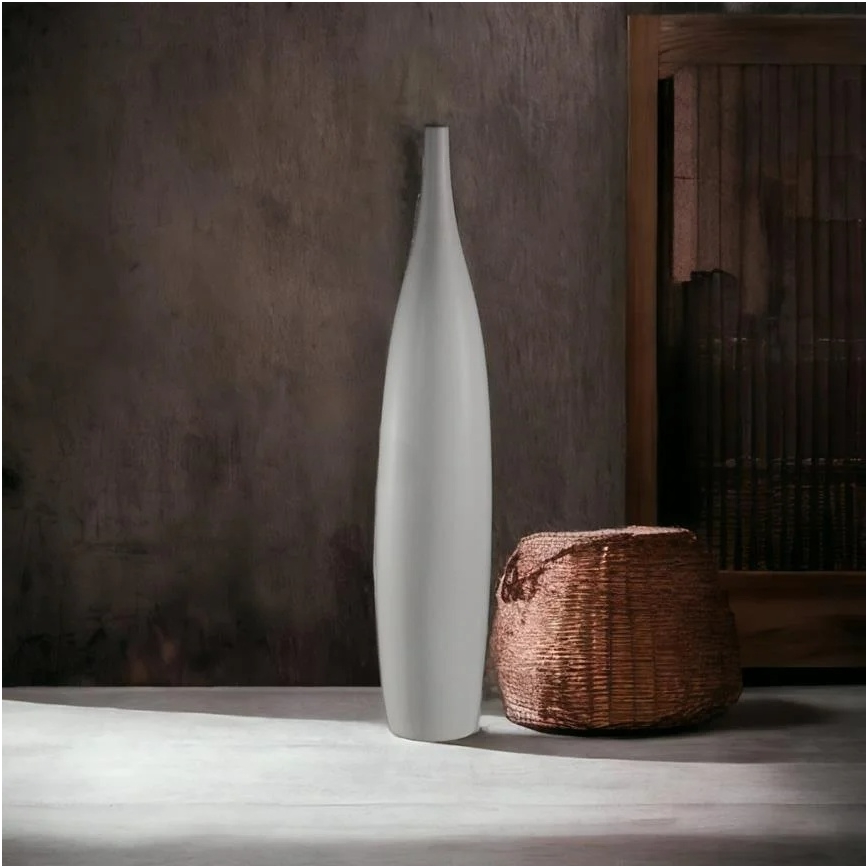 Vase en céramique blanc 70 cm
