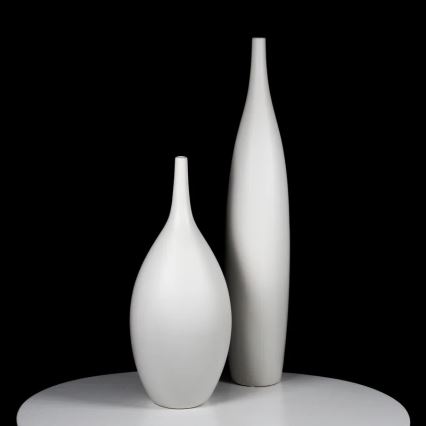 Vase en céramique blanc 70 cm