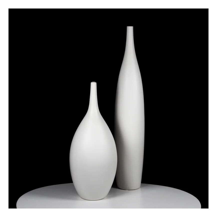 Vase en céramique blanc 70 cm