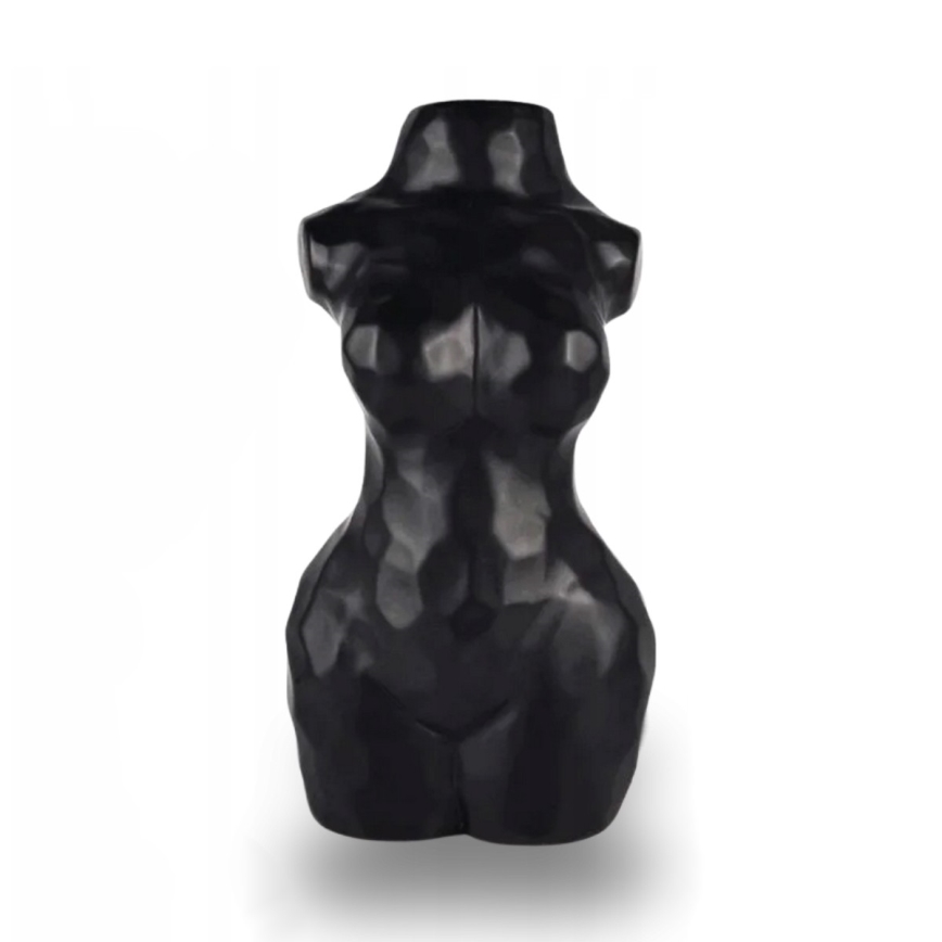 Vase en céramique noir 30 cm