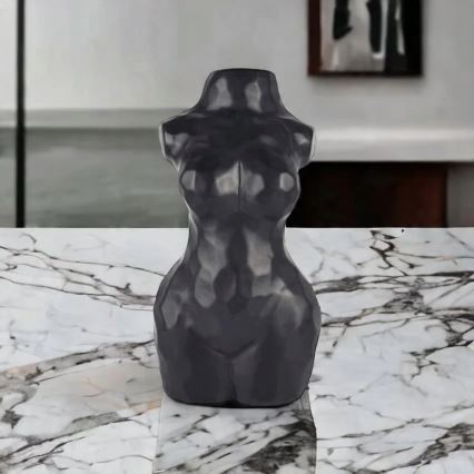Vase en céramique noir 30 cm