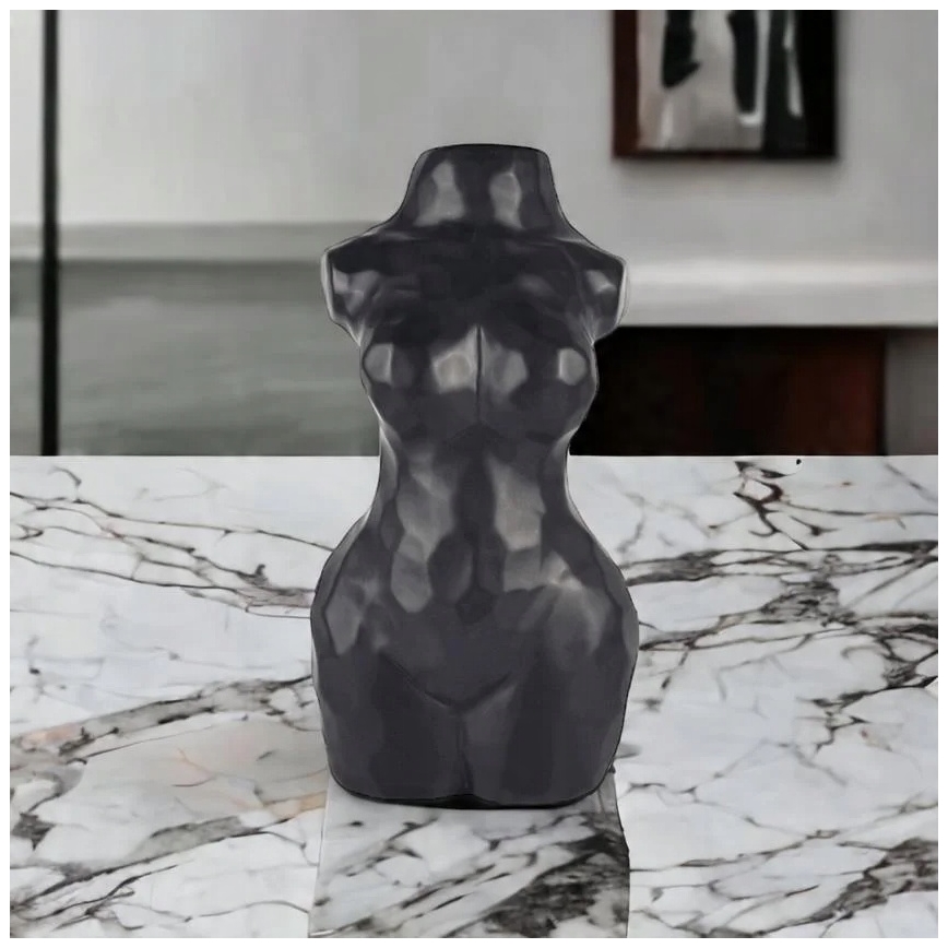 Vase en céramique noir 30 cm