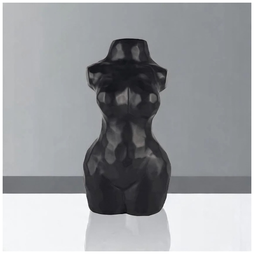 Vase en céramique noir 30 cm
