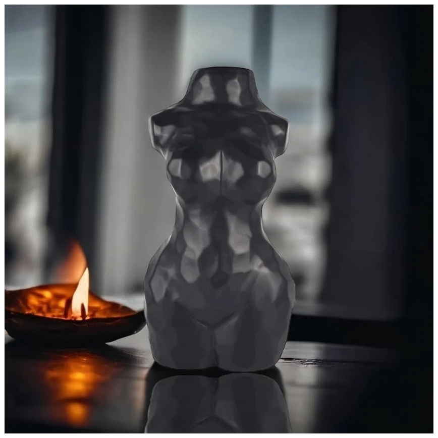 Vase en céramique noir 30 cm