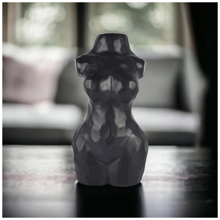 Vase en céramique noir 30 cm