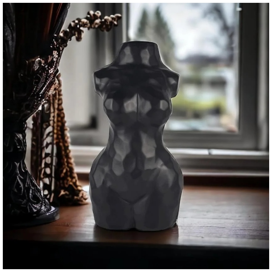 Vase en céramique noir 30 cm