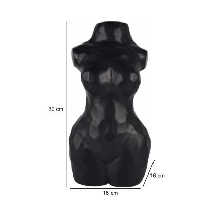 Vase en céramique noir 30 cm