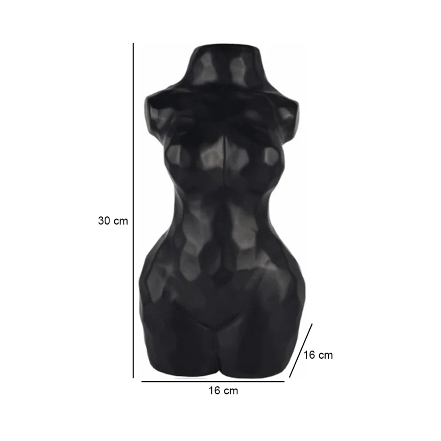 Vase en céramique noir 30 cm