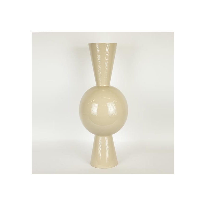 Vase en métal 60x25 cm beige