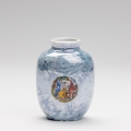 Vase en porcelaine 12,5x9 cm bleu nacré grâces