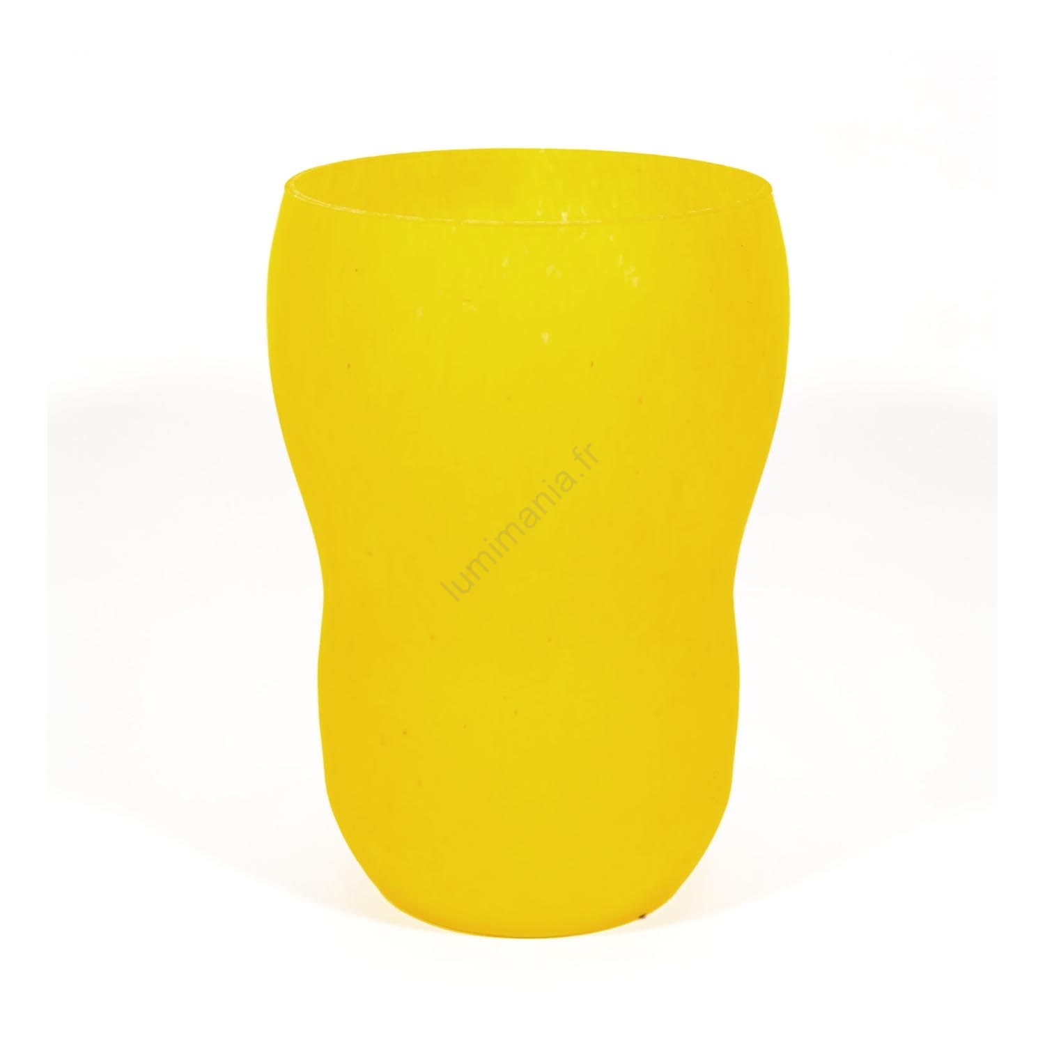 Vase en verre 20 cm jaune Lumimania
