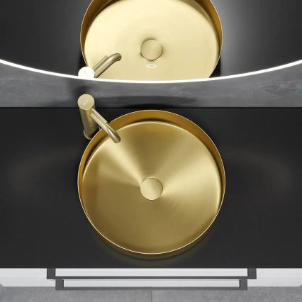 Vasque à poser LJORDAL Ø 40 cm acier/laiton