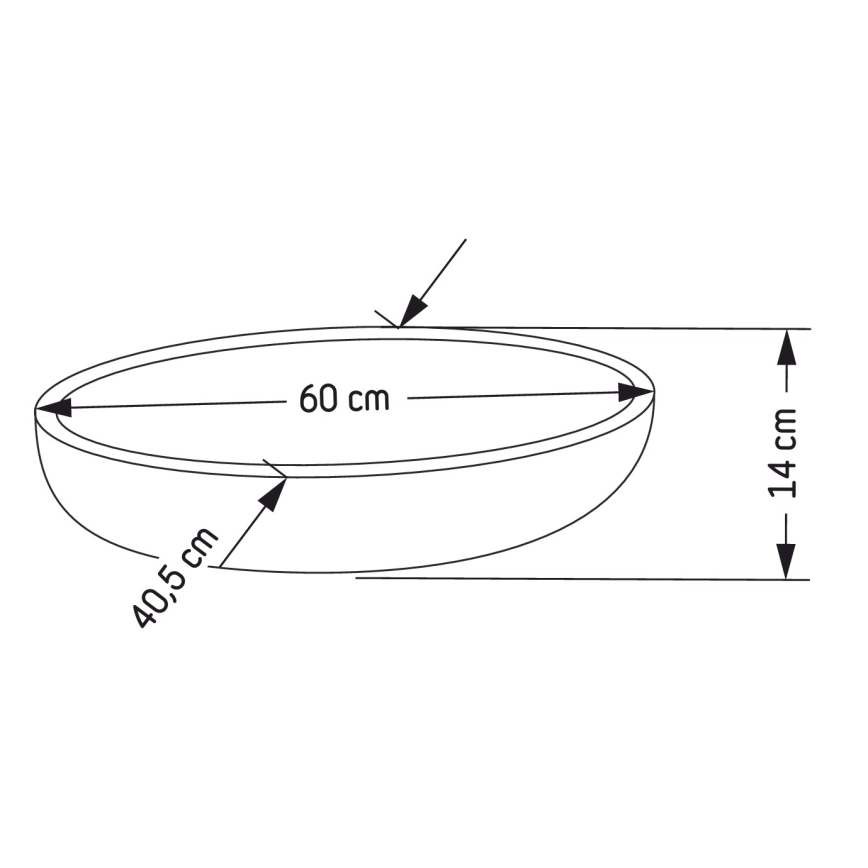 Vasque à poser OLSBORG 60x40,5 cm béton/gris