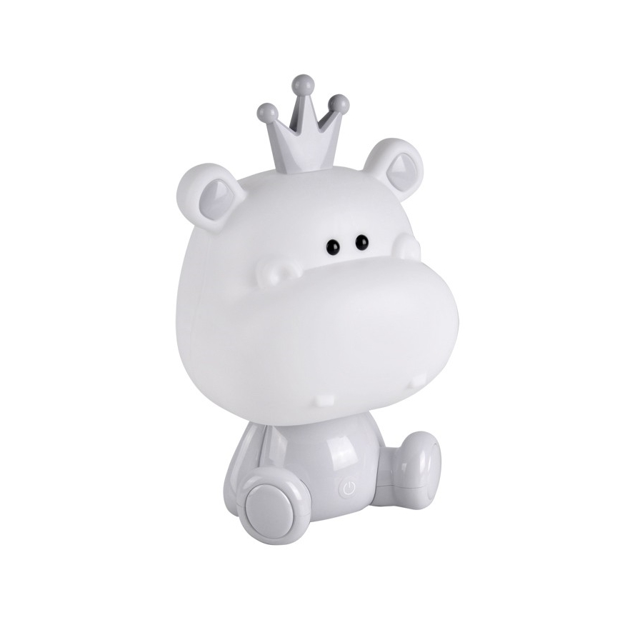 Veilleuse à intensité variable LED enfant  LED/2,5W/230V hippopotame grise