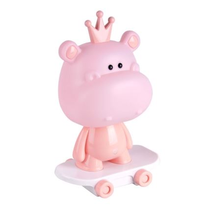 Veilleuse à intensité variable LED enfant  LED/2,5W/230V hippopotame rose