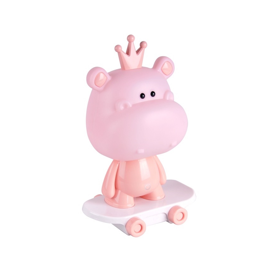 Veilleuse à intensité variable LED enfant  LED/2,5W/230V hippopotame rose