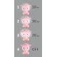 Veilleuse à intensité variable LED enfant  LED/2,5W/230V mouton rose