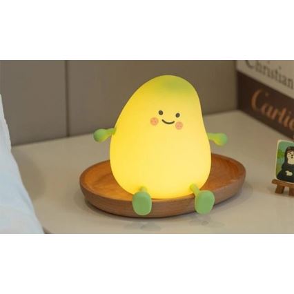 Veilleuse à intensité variable rechargeable pour enfants LED/1W/5V 3000K 800 mAh mangue