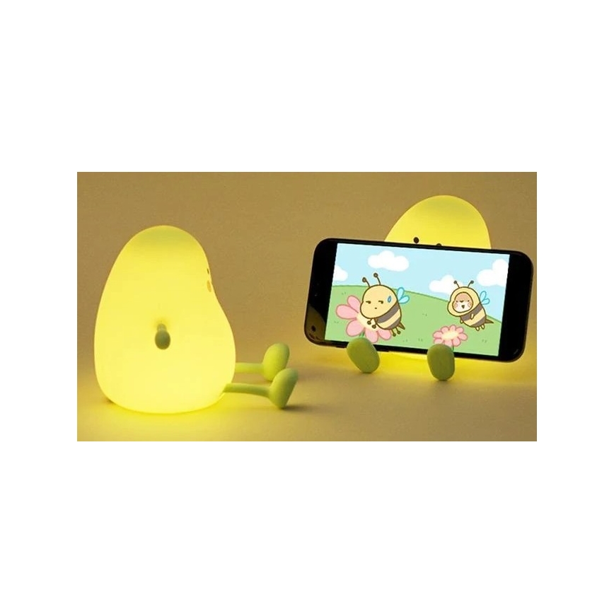 Veilleuse à intensité variable rechargeable pour enfants LED/1W/5V 3000K 800 mAh mangue