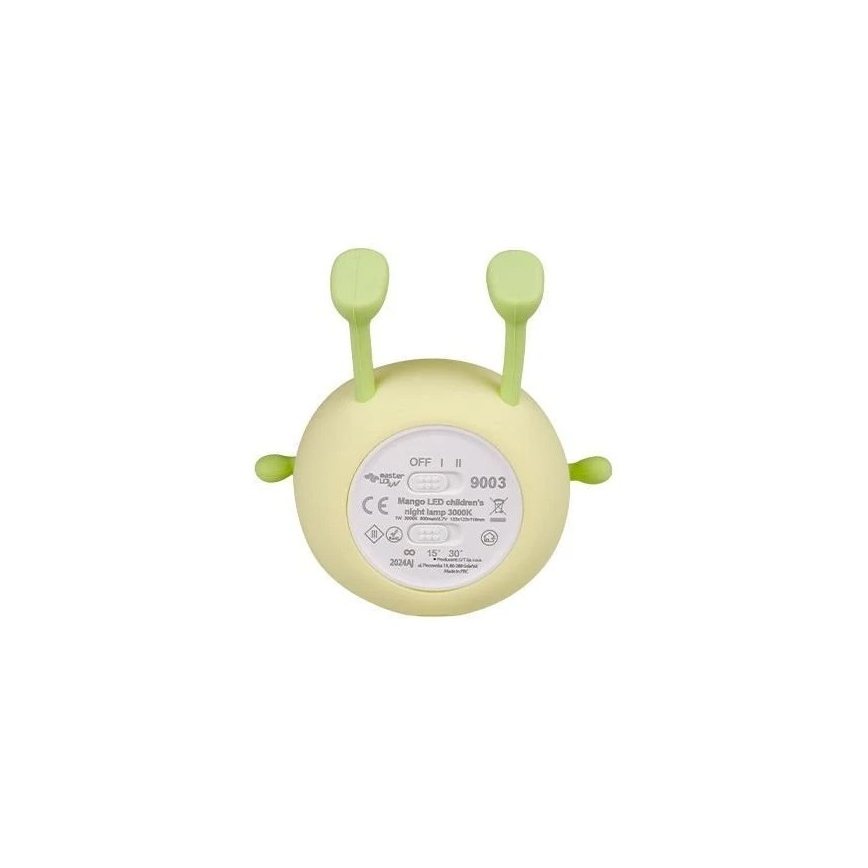 Veilleuse à intensité variable rechargeable pour enfants LED/1W/5V 3000K 800 mAh mangue