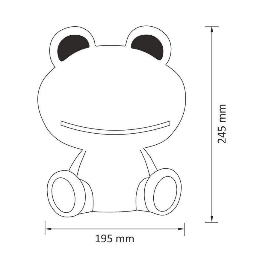 Veilleuse enfant à intensité variable LED/2,5W GRENOUILLE rose