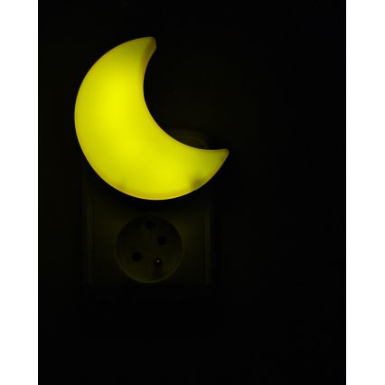 Veilleuse enfant avec détecteur crépusculaire LED/0,5W/230V lune