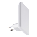 Veilleuse LED à capteur crépusculaire à brancher sur prise ORISA LED/0,28W/230V blanche