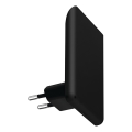Veilleuse LED à capteur crépusculaire pour prise ORISA LED/0,28W/230V noire