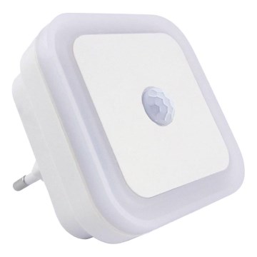 Veilleuse LED avec capteur LED/0,5W/230V blanche