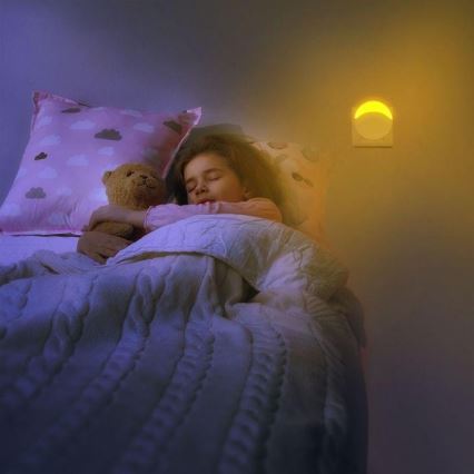 Veilleuse LED avec détecteur SAMSUNG CHIP LED/0,5W/230V 65mm 4000K ronde