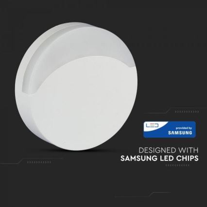 Veilleuse LED avec détecteur SAMSUNG CHIP LED/0,5W/230V 65mm 4000K ronde