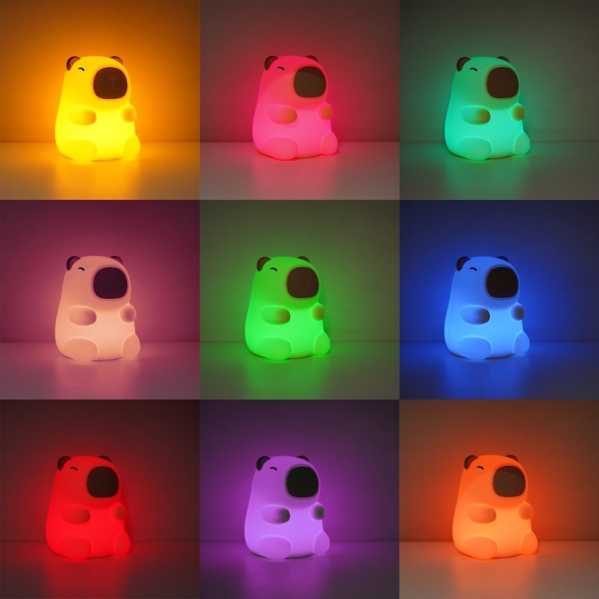 Veilleuse tactile LED RGBW, rechargeable et à intensité réglable, pour enfants KAPYBARA LED/0,45W/5V 800 mAh