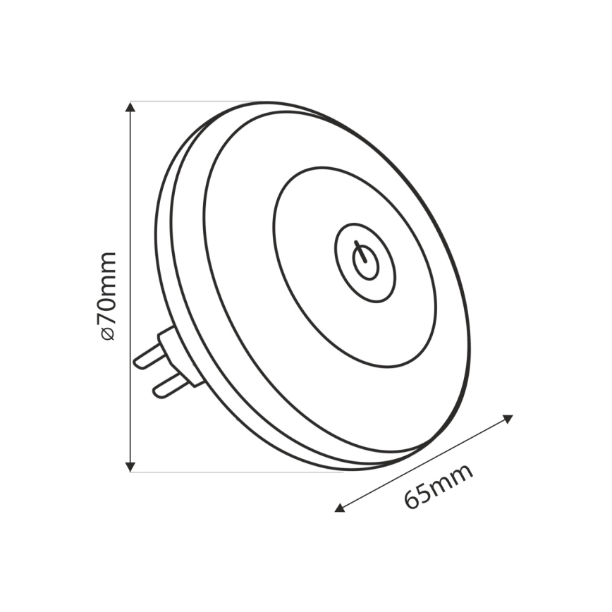 Veilleuse RGBW LED/1W/230V blanc