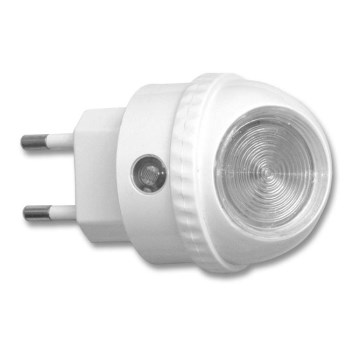 Veilleuse sur prise avec détecteur crépusculaire LED/1W/230V