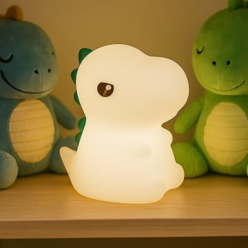 Veilleuse tactile rechargeable LED RGBW dimmable pour enfants DINO LED/1W/5V 1200 mAh