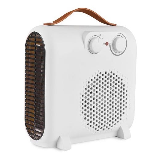 Ventilateur avec élément chauffant 1000/2000 W/230 V, blanc