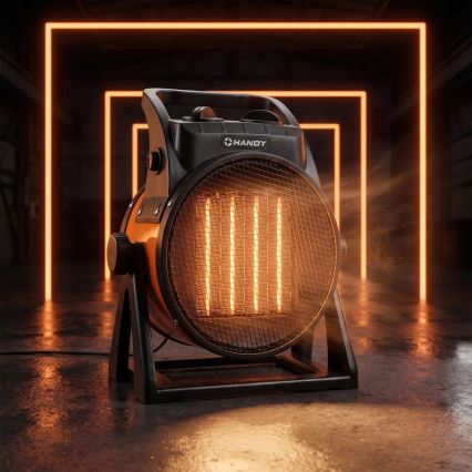 Ventilateur avec élément chauffant en céramique 1000/2000W/230V orange/noir