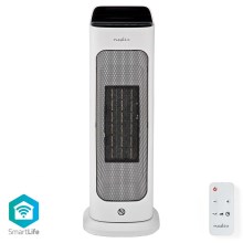 Ventilateur avec un élément chauffant en céramique Smartlife 400/2000W/230V Wi-Fi Tuya + télécommande