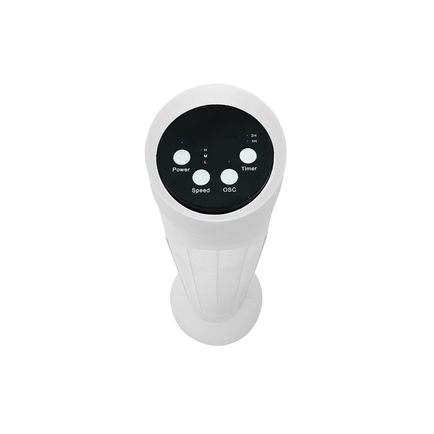 Ventilateur colonne 50 W/230 V 83 cm blanc + télécommande