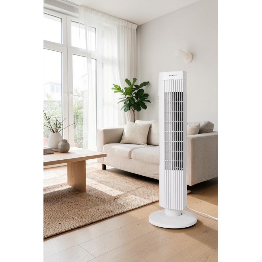 Ventilateur colonne 50W/230V blanc