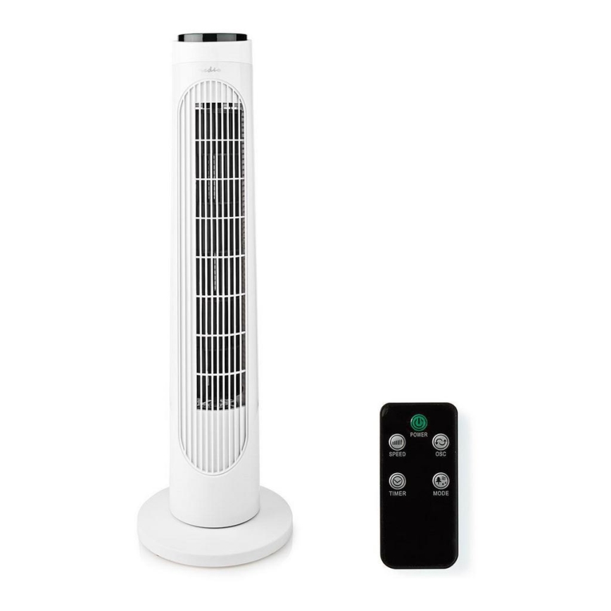 Ventilateur colonne 50W/230V blanc + Télécommande