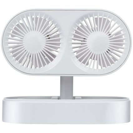 Ventilateur de bureau rechargeable 3,7 V 1200 mAh, blanc