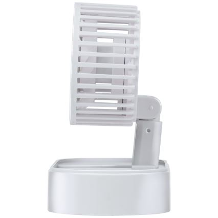 Ventilateur de bureau rechargeable 3,7 V 1200 mAh, blanc