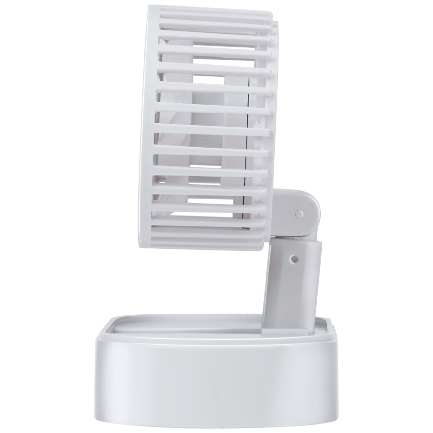 Ventilateur de bureau rechargeable 3,7 V 1200 mAh, blanc