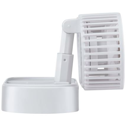 Ventilateur de bureau rechargeable 3,7 V 1200 mAh, blanc