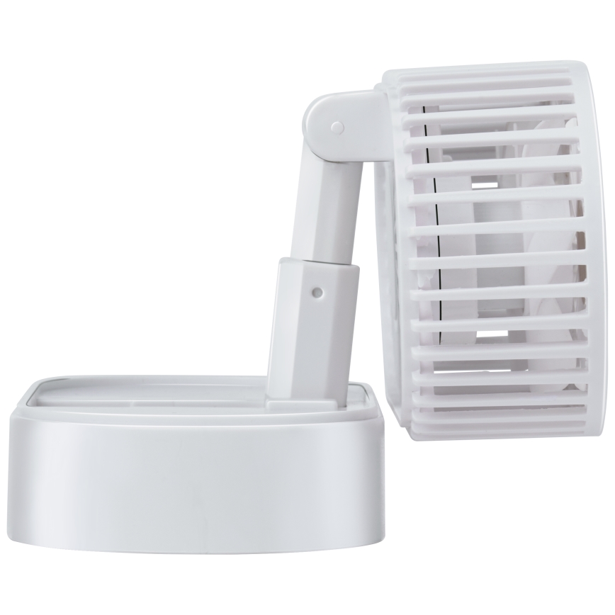 Ventilateur de bureau rechargeable 3,7 V 1200 mAh, blanc