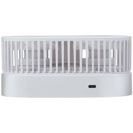 Ventilateur de bureau rechargeable 3,7 V 1200 mAh, blanc