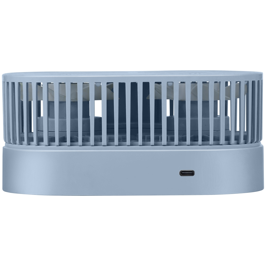 Ventilateur de bureau rechargeable 3,7 V 1200 mAh bleu