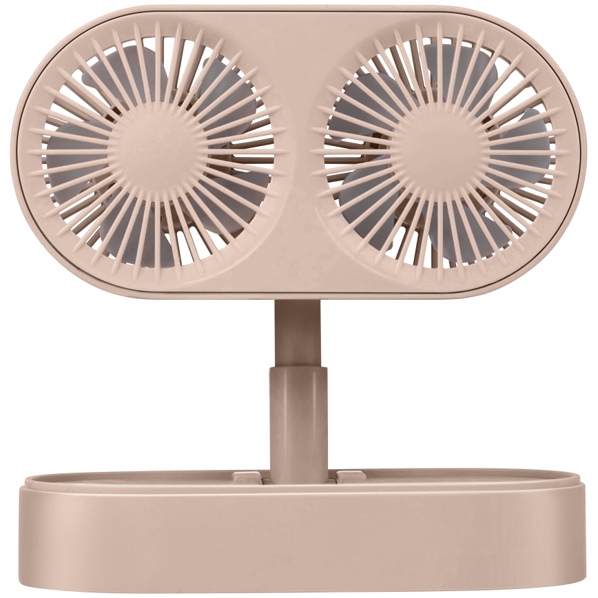 Ventilateur de bureau rechargeable 3,7 V 1200 mAh, rose