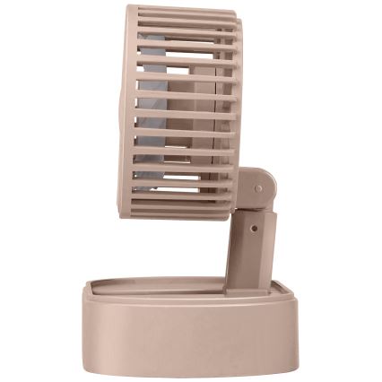 Ventilateur de bureau rechargeable 3,7 V 1200 mAh, rose